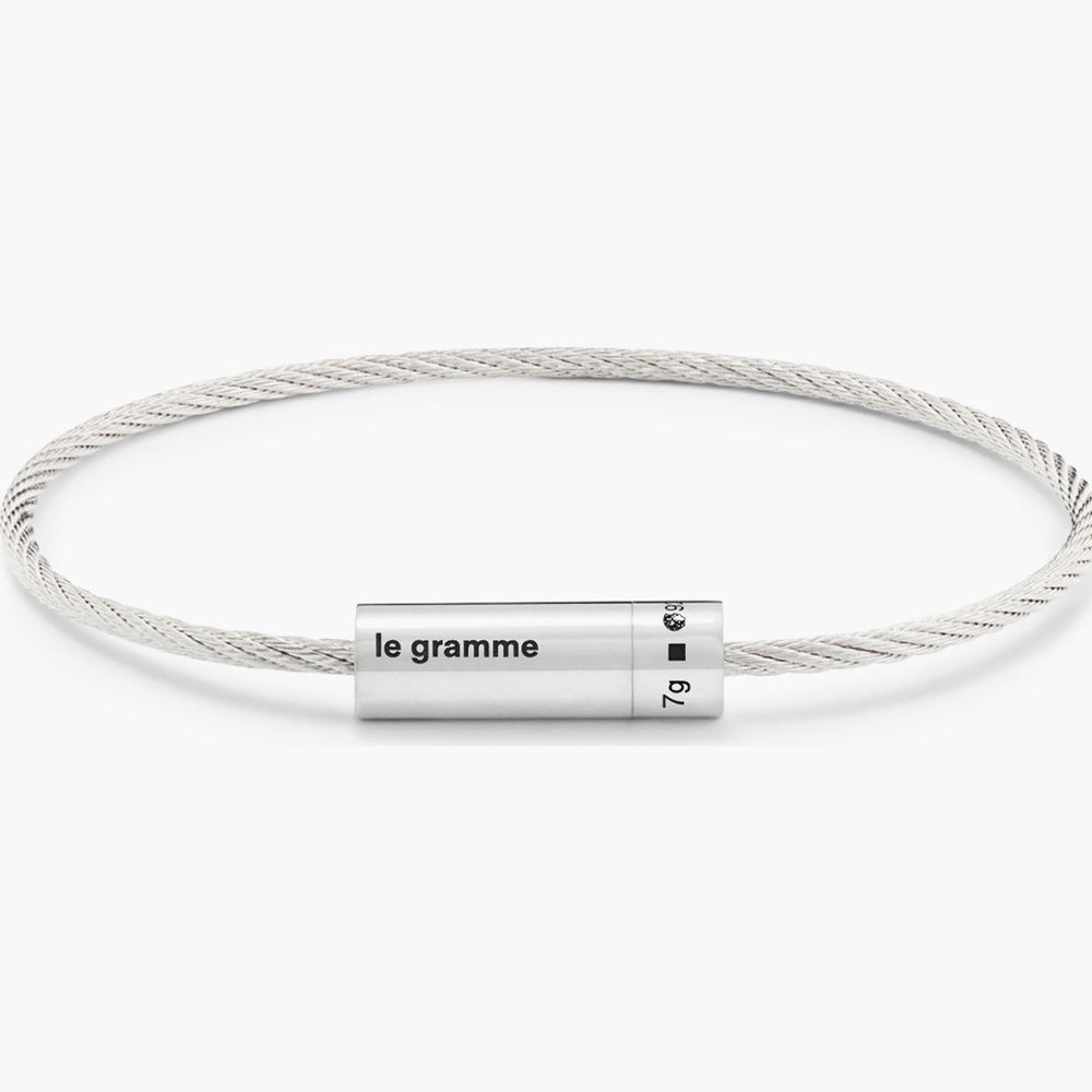 Le Gramme 7G Polished Sterling Sliver Cabel Bracelet